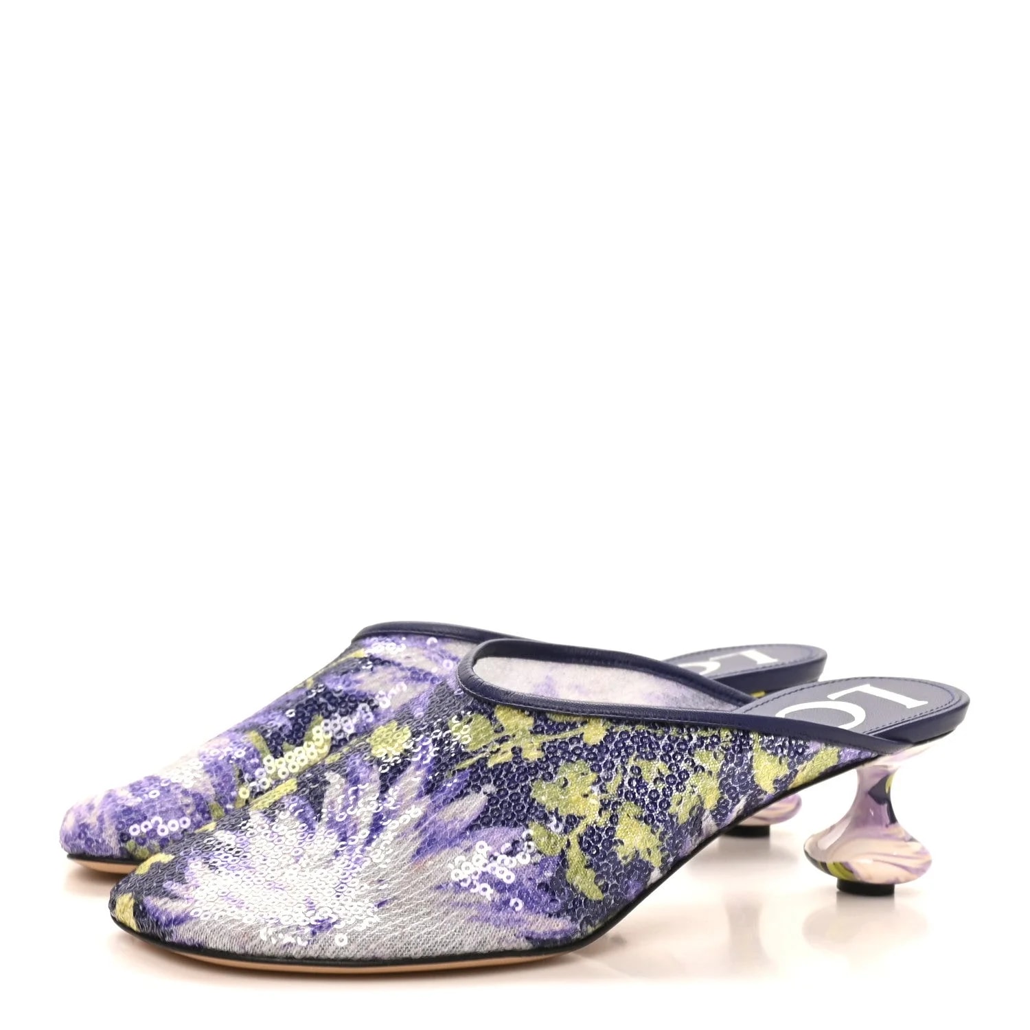 Sequins Floral Toy Mules 36 4