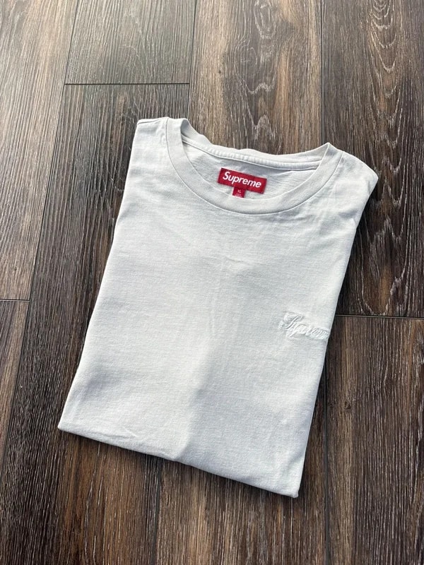Supreme — Supreme Washed Script S/S Top Tee — streetwear — resale