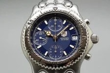 Near * TAG Heuer CG2111-R0 Link 200m Blue Dial Silver Automatic 3