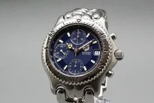 Near * TAG Heuer CG2111-R0 Link 200m Blue Dial Silver Automatic 4