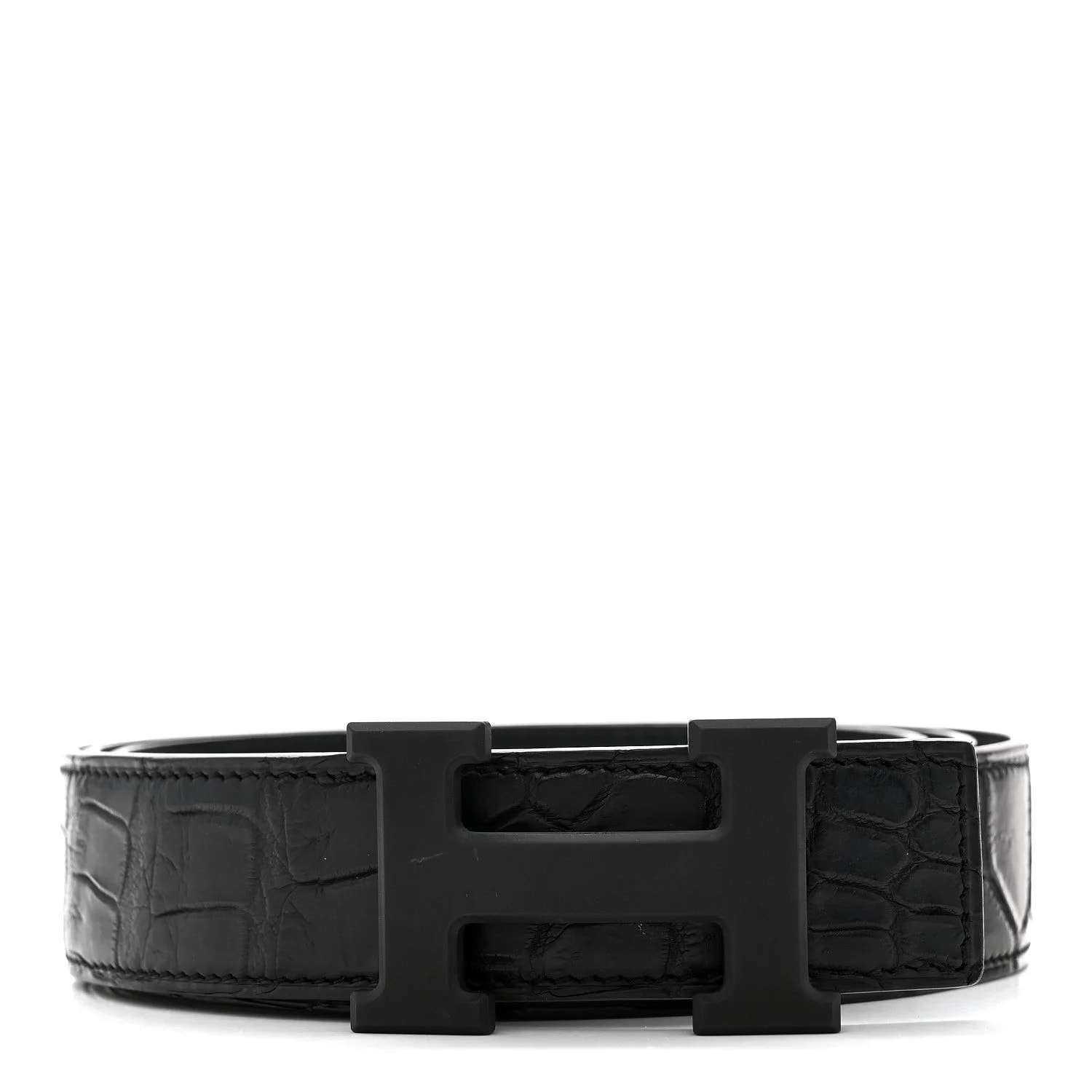 Hermès — Matte Porosus Monochrome 24mm Constance H Belt 105 42 — Accessory — resale