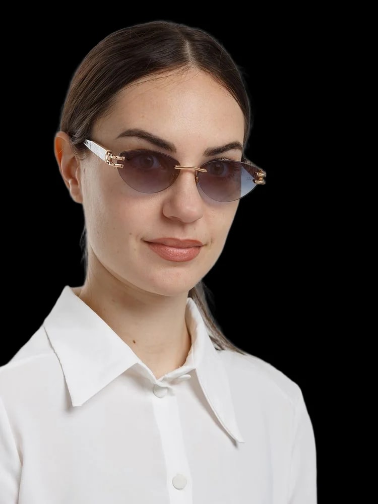 Ana Hickmann — Ana Hickmann Ah3360 Rimless Metal Sunglasses — — Accessory — resale