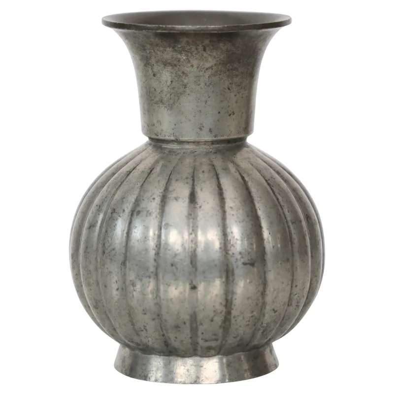 Pewter Vase Designed by Ellen Schlanbusch for Just Andersen, 1940s, Denmark — decorative_object — resale