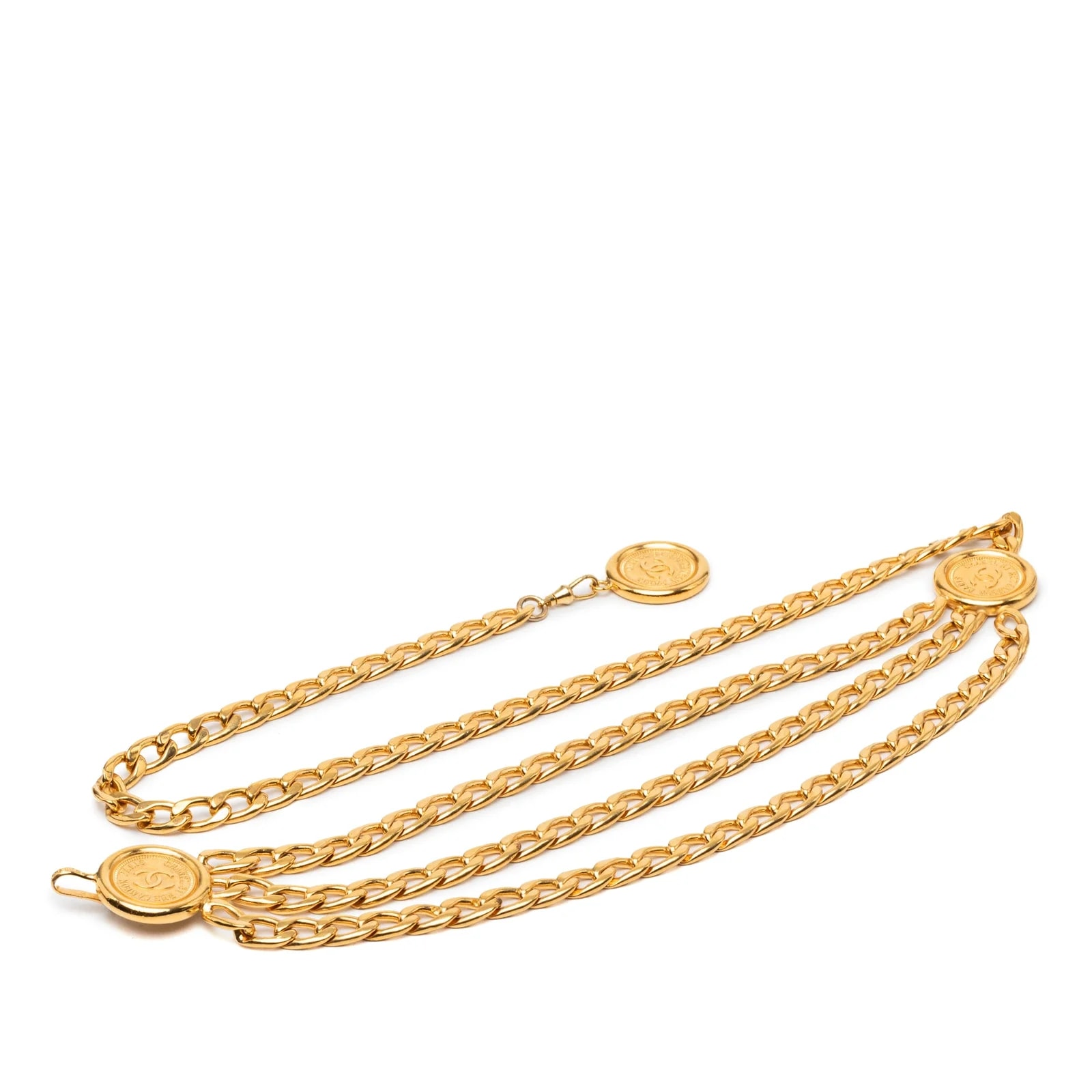 Chanel — CC Medallion Triple Chain Belt — Accessory — resale