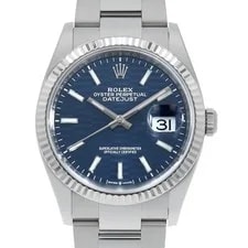 Rolex — Rolex Datejust 36 126234 Blue Fluted Motif Bar 3 Rows Oyster Bracelet Random... — Watch — resale