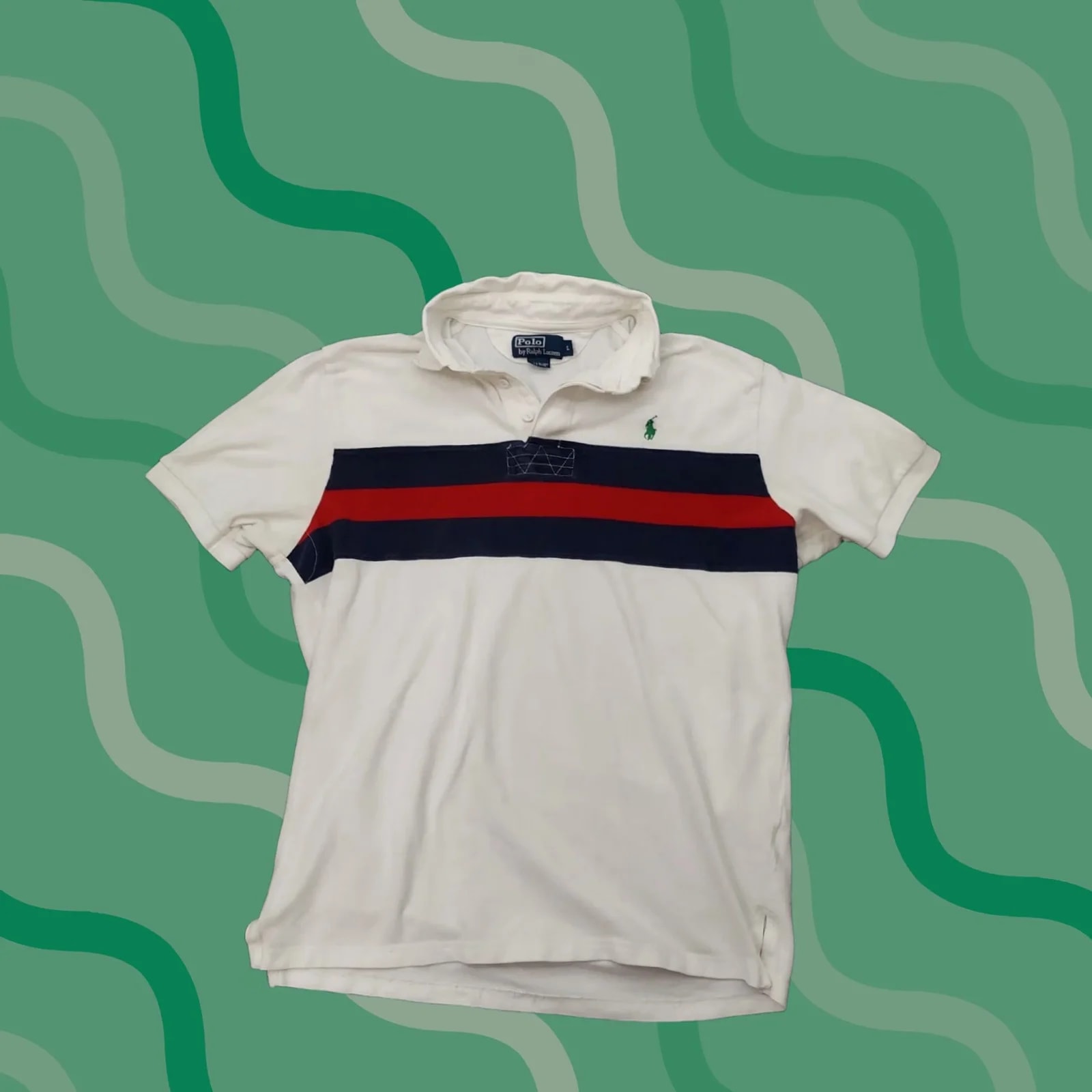Polo Ralph Lauren Shirt Adult Large Stripe Pony Short Sleeve — streetwear — resale