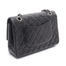 Chanel Matelasse Double Flap Chain SHW CC Logo 2