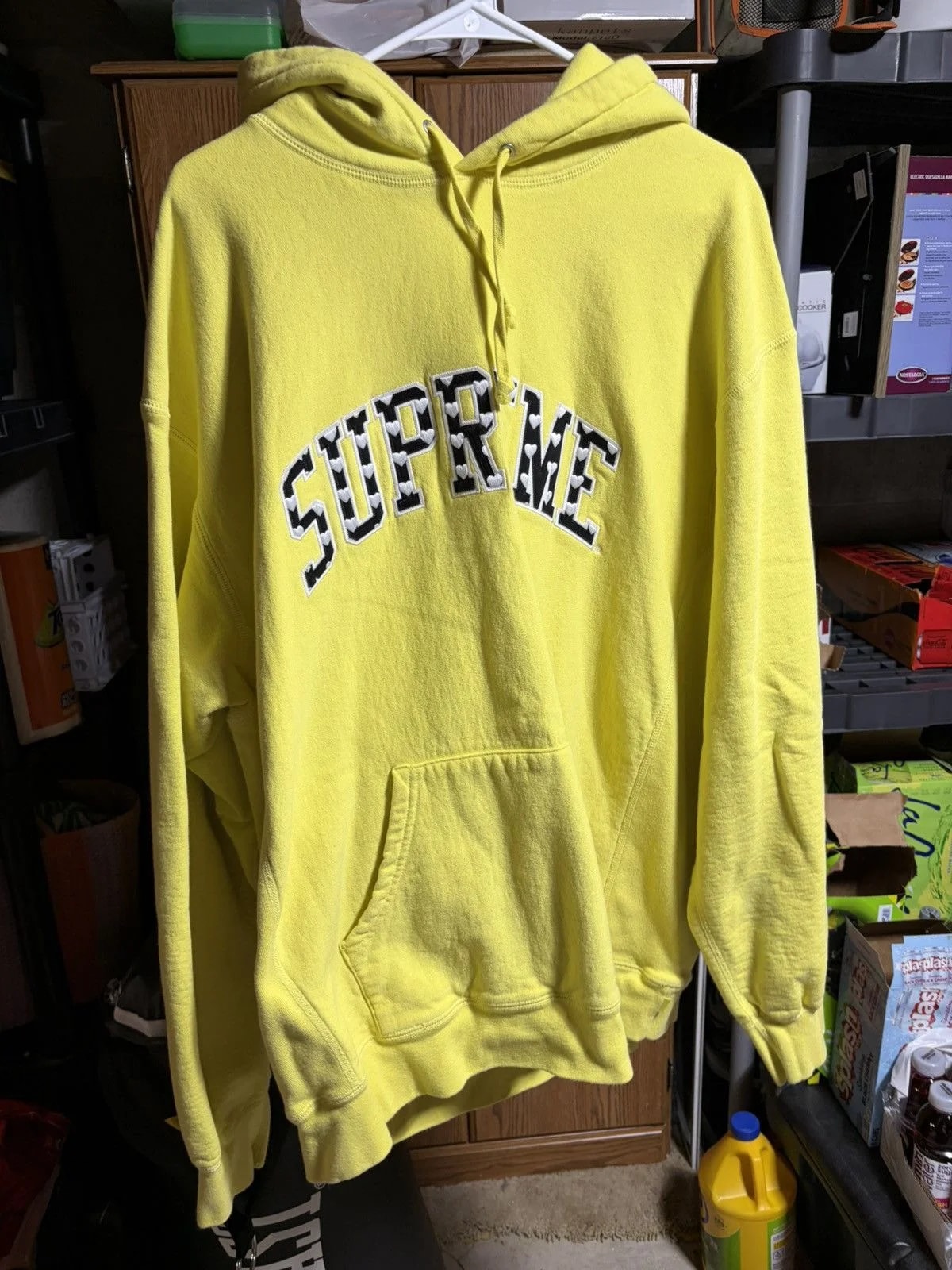 Supreme — Supreme Arch Hearts Hoodie — streetwear — resale