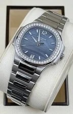 7018/1A Patek Philippe Nautilus Blue Tinted Mother of Pearl Dial Diamond 3