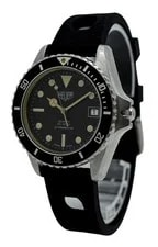 Heuer (Pre-Tag) 37mm 1000 Series Black Swiss Made Dive Ref: 980.013! 3