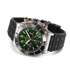 Breitling Super Chronomat B01 44mm Green Dial Rubber Strap UB0136251L1S1 3