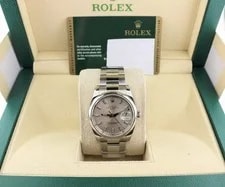 2011 Rolex Date 115200 Silver Dial SS Oyster With Papers 34mm 3