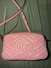 Gucci GG Marmont Chevron Zip Small Chain Crossbody 2