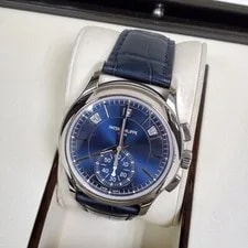 Patek Philippe Complications Annual Calendar Blue Baguette 5905P 001 Box Papers 3