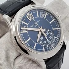 Patek Philippe Complications Annual Calendar Blue Baguette 5905P 001 Box Papers 4