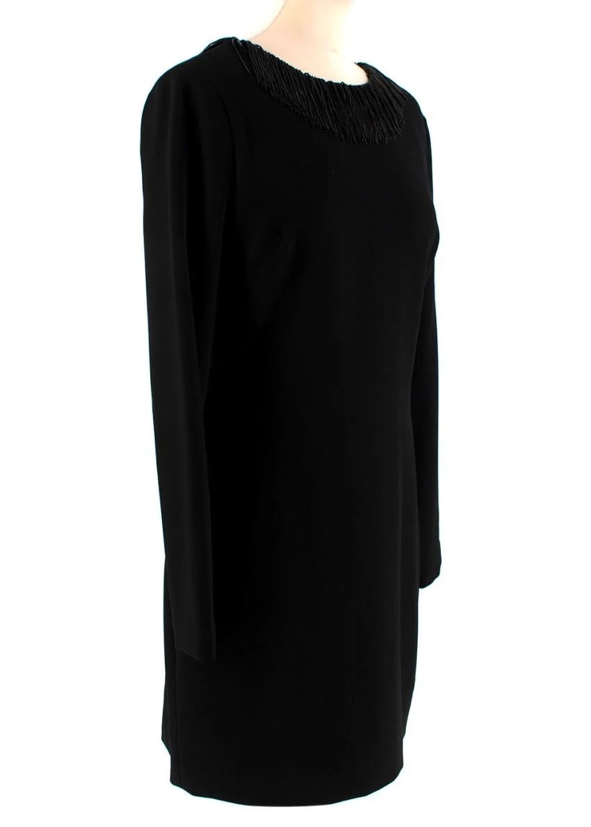 Diane von Furstenberg Fringed Embellished Lace Back Dress 3