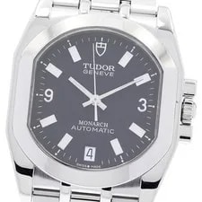 Tudor Monarch 33100 33mm SS Black Dial Automatic Date #C238 2