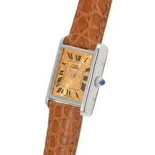 Cartier Tank W1017654 ( 2416) 29.5mm Silver Orange #WW2736 2