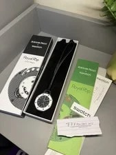 Swatch X AP Royal Pop Audemars Piguet Ocho Negro Hand Receipt Warranty Bag 2