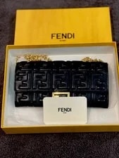 Fendi — Fendi Small Logo Pattern Chain Strap Magnetic Closure — Handbag — resale