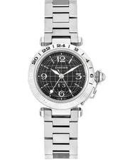 Cartier — Cartier 35mm GMT Pasha C BIG Date #2550 #W31049M7 Black Globe Dial Automatic — Watch — resale