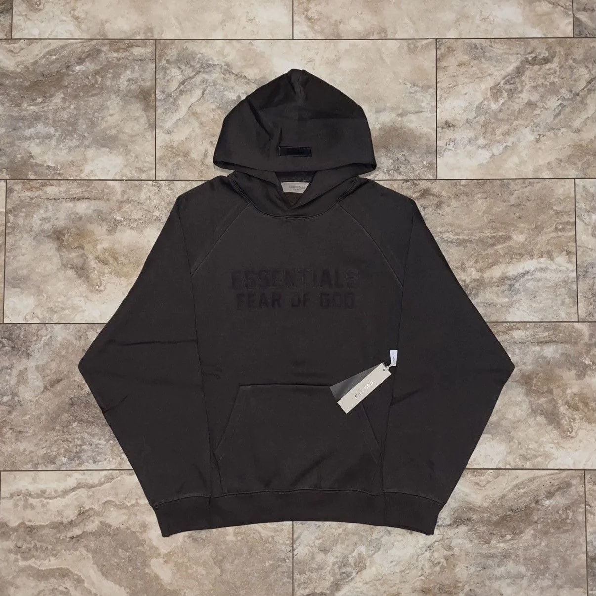 Fear of God Essentials — Fear of God Essentials Raglan Hoodie Off — streetwear — resale