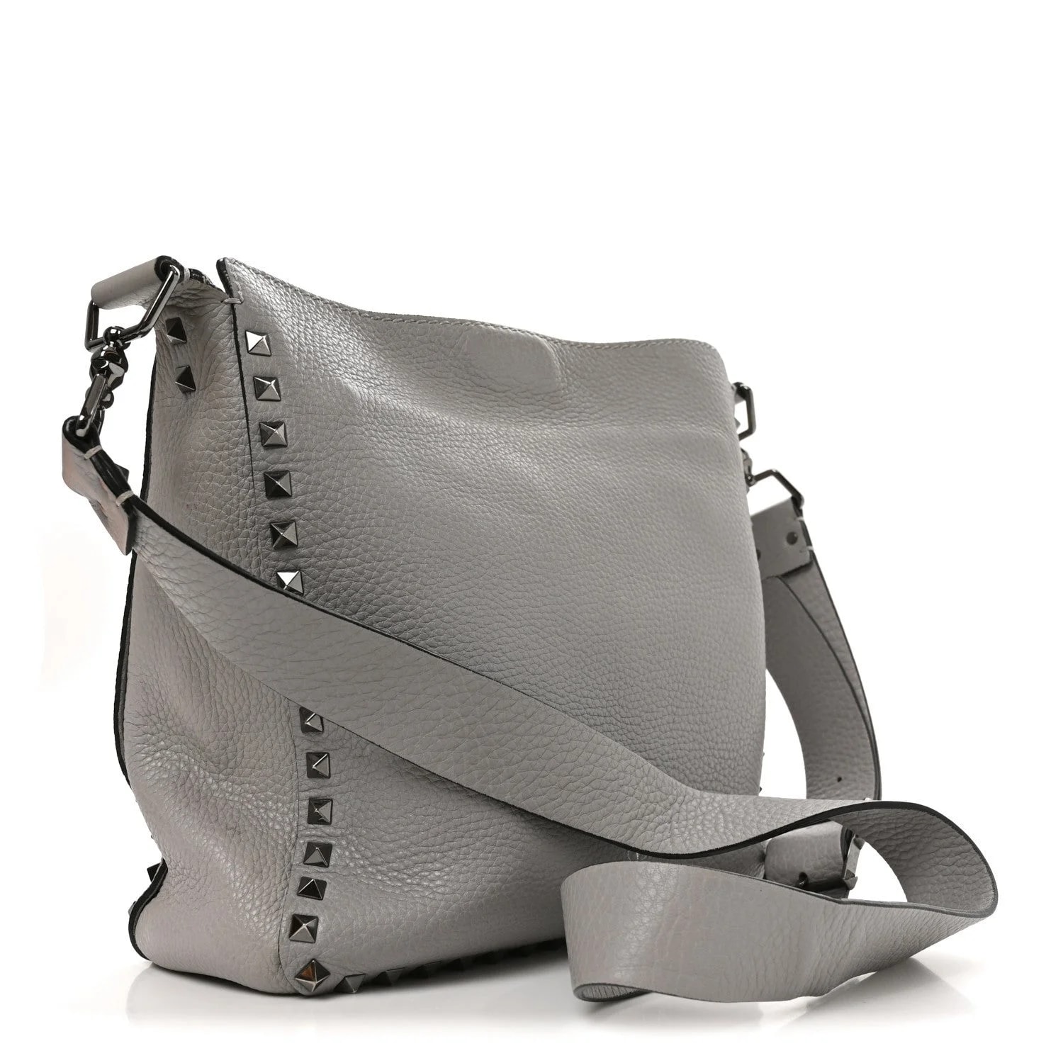 Pebbled Small Rockstud Flip-Lock Messenger 2