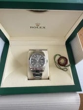 Rolex — Rolex Datejust Automatic Silver Stainless Steel Rhodium Dial — Watch — resale