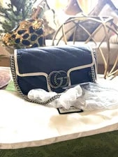 Gucci — Gucci Mini Diagonal Marmont Crossbody — Handbag — resale