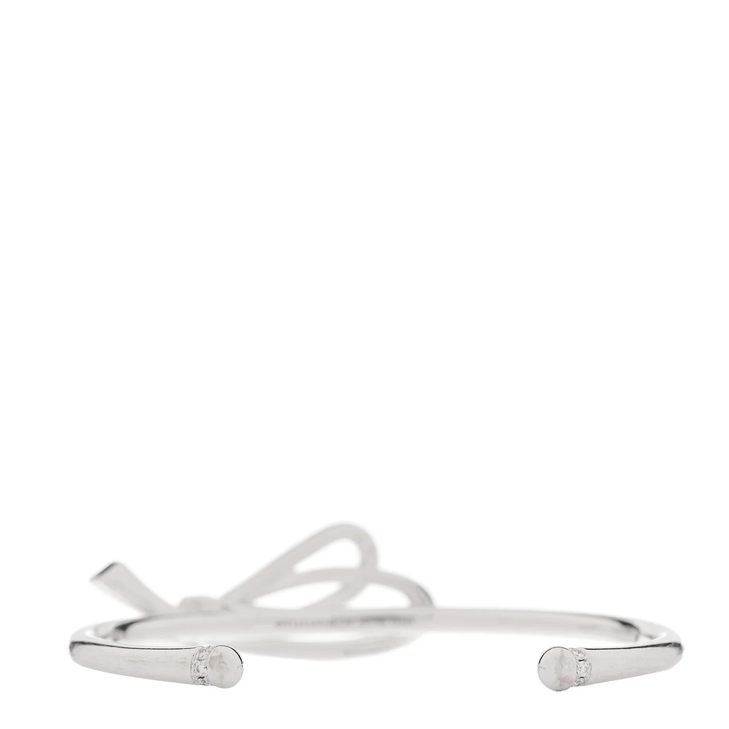 18K White Gold Medium Bow Cuff 3