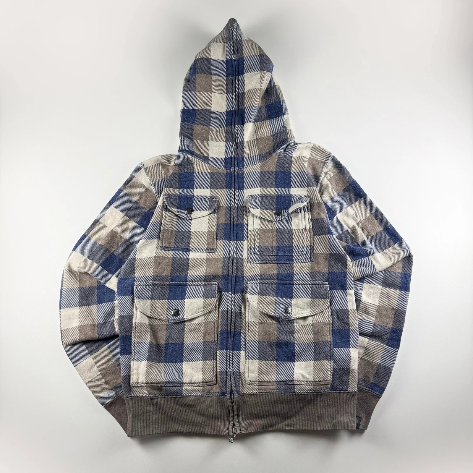 BAPE — Bape Buffalo Check Pocket Full Zip Hoodie (M) — streetwear — resale