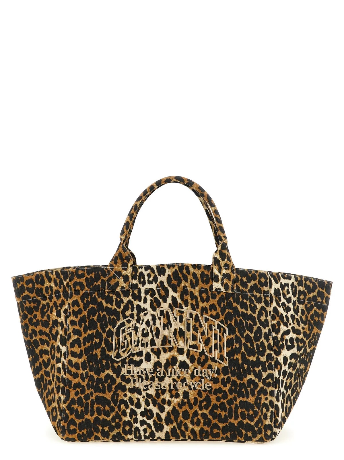Ganni — Ganni Leopard Xxl — Handbag — resale