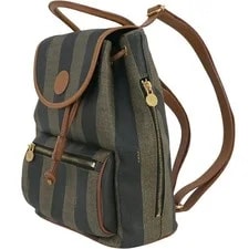 Auth Fendi Pecan Backpack Mini GHW 3