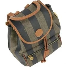 Auth Fendi Pecan Backpack Mini GHW 4