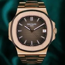 Patek Philippe — Patek Philippe Nautilus 330 Movement Brown Dial Rose Gold SET 5711/1R-001 — Watch — resale