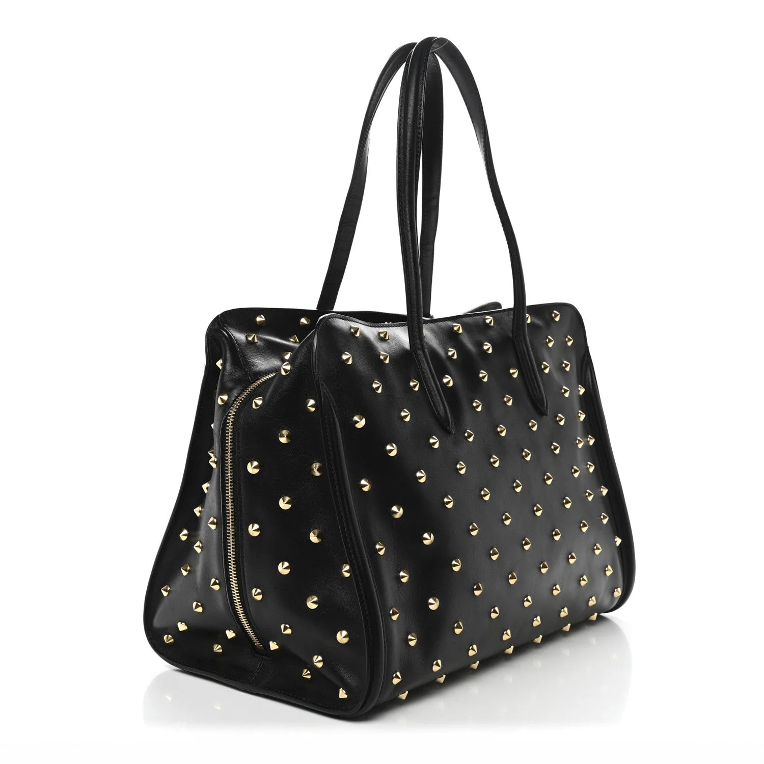 Large Studded Padlock Zip Around 3