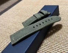 Panerai Olive Green Leather Strap for Buckle New Unused From Japan 2