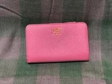 Prada Metal Folded Wallet Geranio From Japan 2