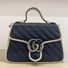 Gucci — Gucci GG Marmont Logo Color-Blocked Trim Quilted - Excellent #943MXK — Handbag — resale