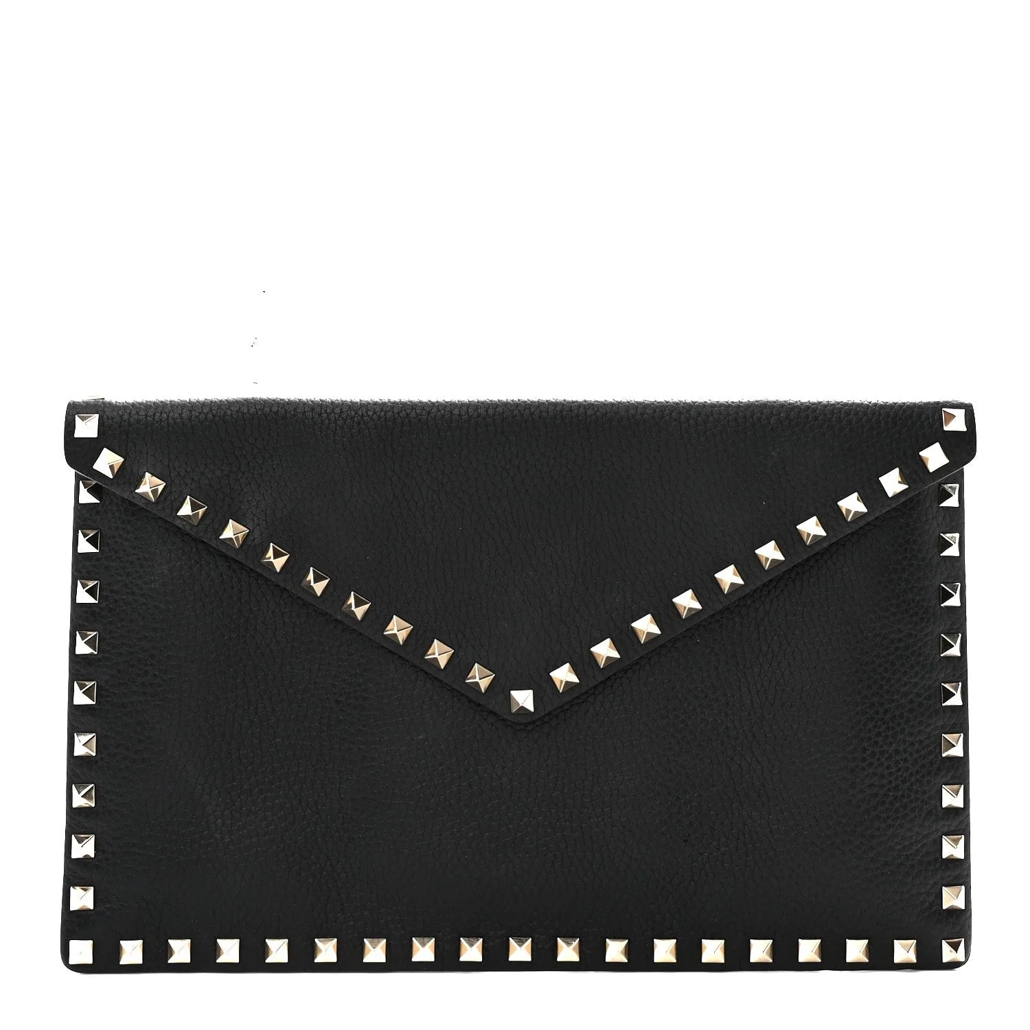 Valentino Garavani — Pebbled Large Rockstud Envelope — Handbag — resale