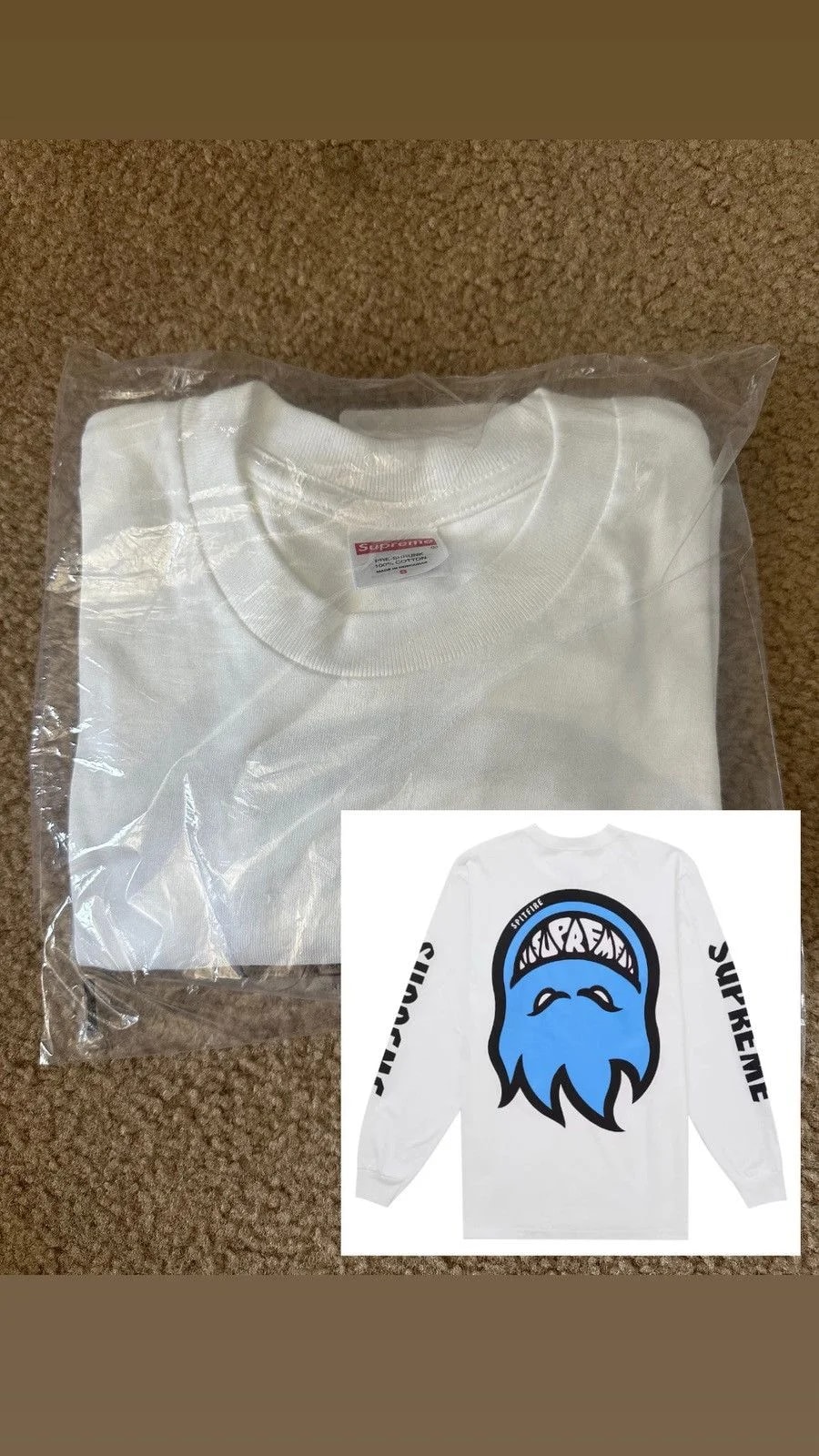 Supreme — (NEW) Supreme Spitfire Bighead L/S Tee (Size S, / ) — streetwear — resale