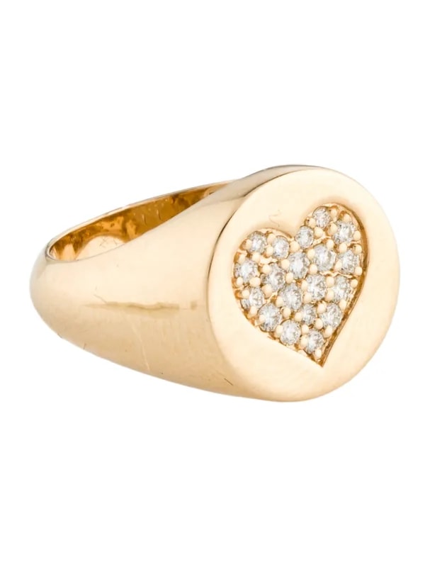 18K Heart Signet — Jewelry — resale