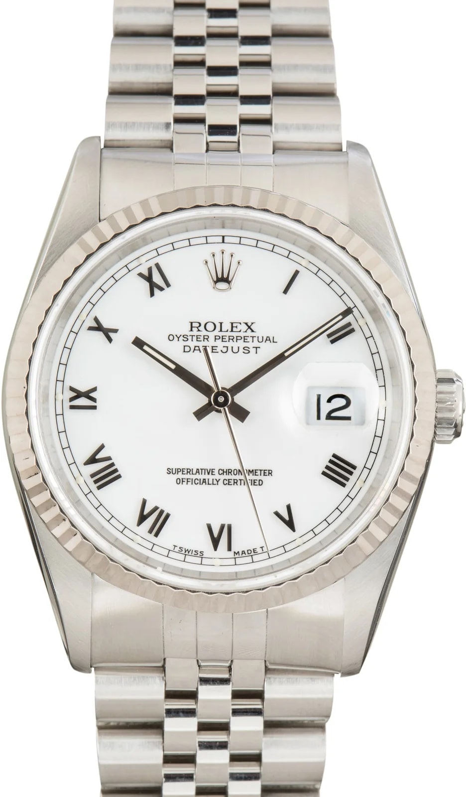 Rolex — White Roman Dial Rolex Datejust 36 Ref 16234 — Watch — resale
