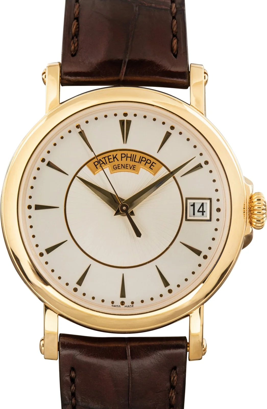 Patek Philippe — Patek Philippe Calatrava 5153J 18k Yellow Gold Silver Dial — Watch — resale