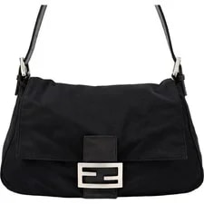 Fendi — Fendi Mamma Baguette Cotton Italy Auth — Handbag — resale