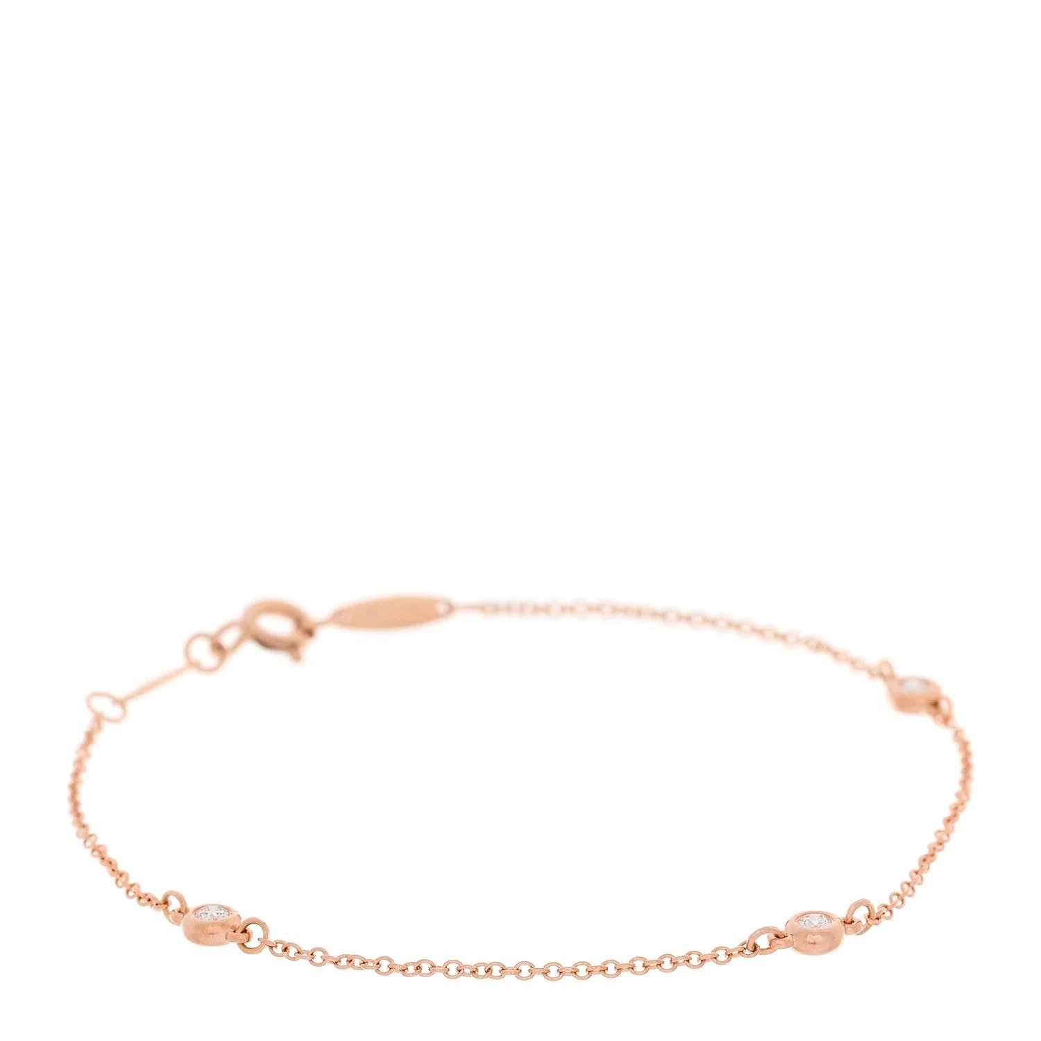 Tiffany & Co. — 18K Rose Gold .15ctw Elsa Peretti Diamonds By the Yard Station — Jewelry — resale