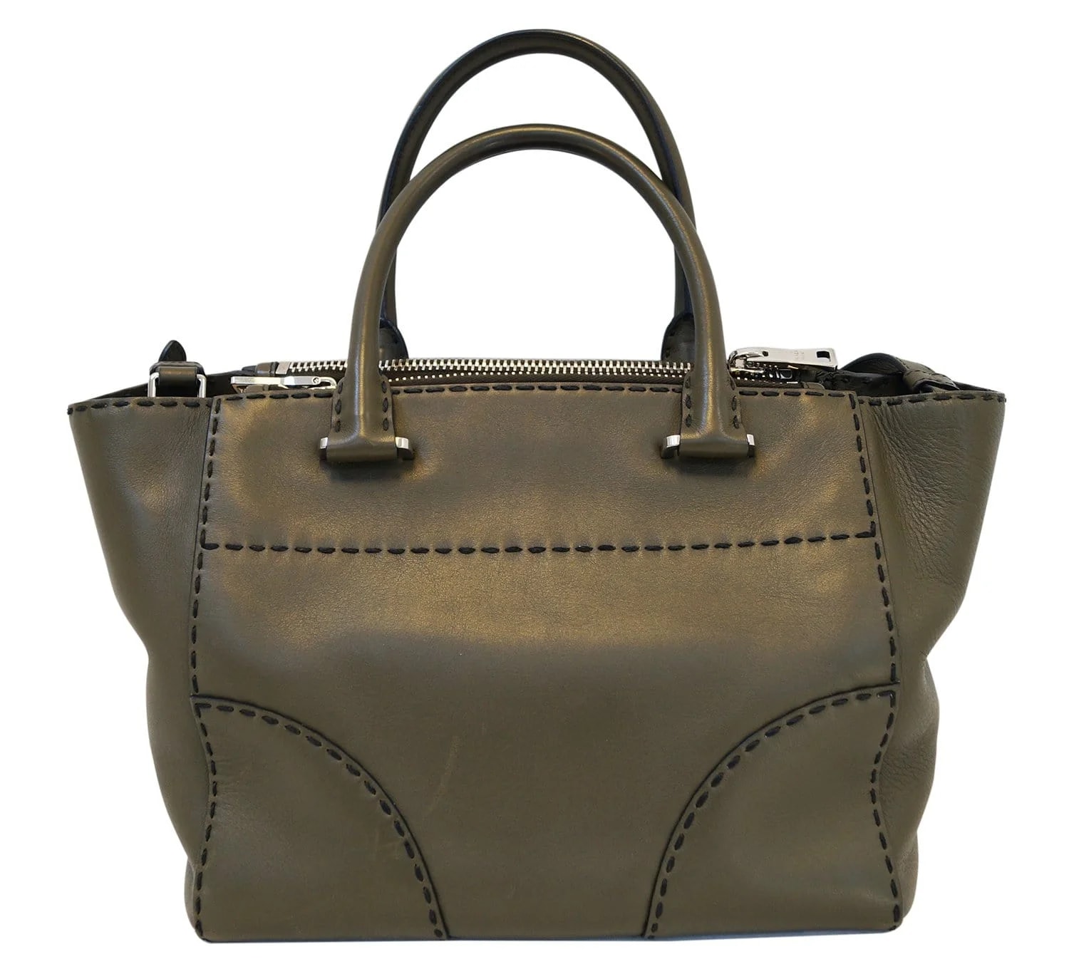 Prada City Medium Topstitched Twin-Pocket - Final Call 3