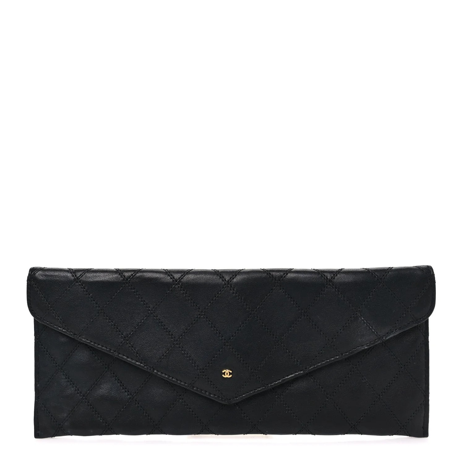 Chanel — Stitched Envelope Long Flap Wallet — Accessory — resale