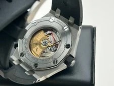 Audemars Piguet Royal Oak Black - 15710ST.OO.A002CA.01. Full Set. 3