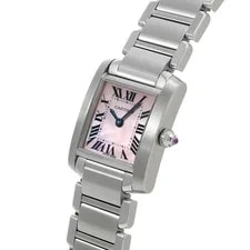 Cartier Tank W51028Q3 ( 2384) 25mm Stainless Steel Pink #WW2611 2